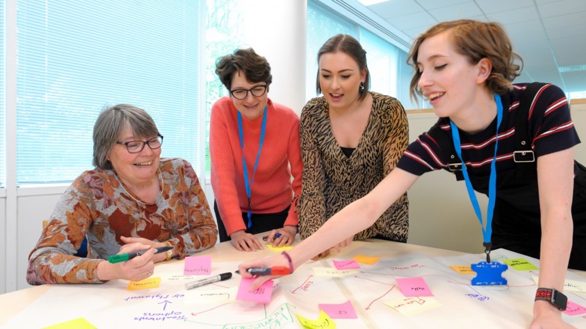 Group of women meeting at a table