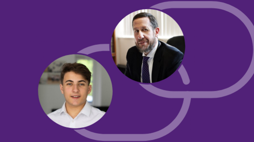 profiles of Matty and Rabbi Schochet