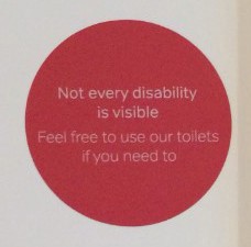 Virgin Money accessible toilet sign