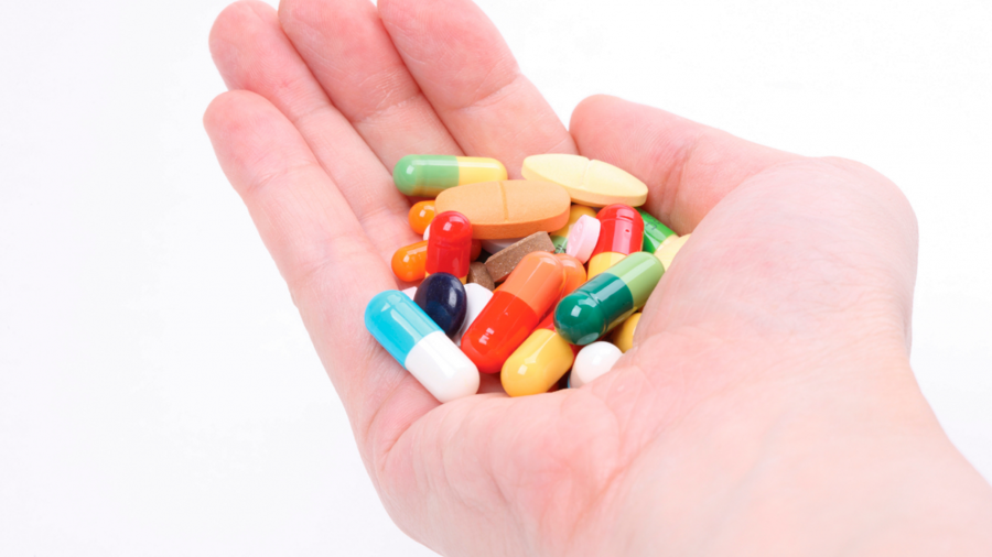 pills in a hand
