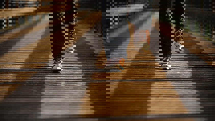 Feet, Walking Outdoors