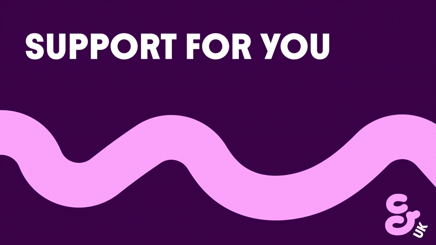GIF of slides showing how Crohn's & Colitis UK can support you