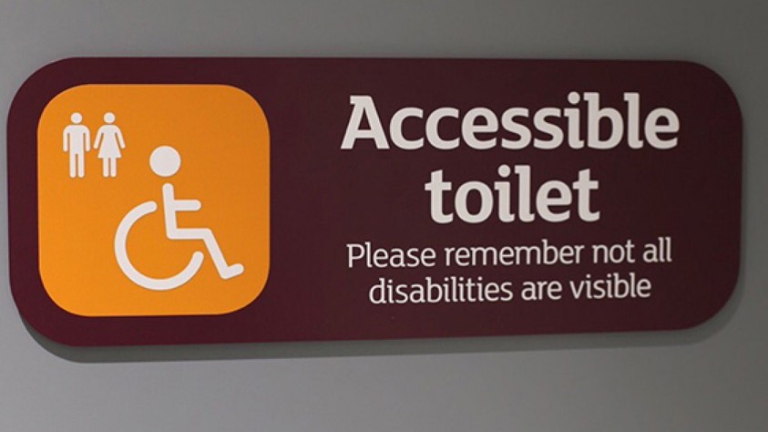 Sainsburys accessible toilet sign