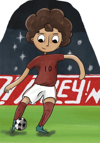 illustration person playing football