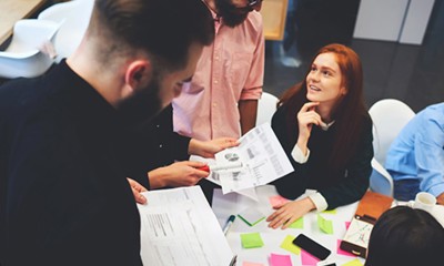 Young people in a meeting