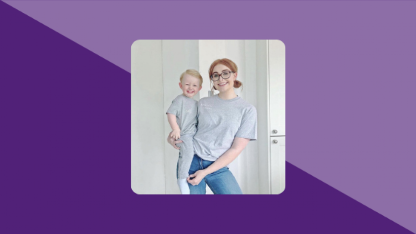 Mom holding her baby