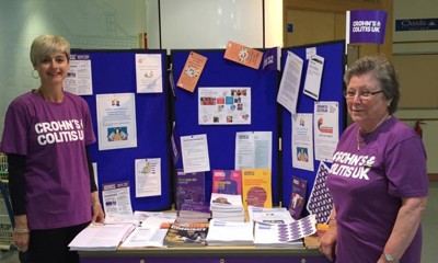 Crohn's & Colitis UK supporters wearing purple t-shirts
