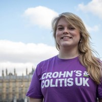 Campaigner outside parliament